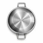 IndiChef Tri-Ply Stainless Steel Kadahi/Kadhai – 1.2 Litre, 18 CM/180 MM | Heavy-Duty Base for Low-Oil, Healthy Cooking | Suitable for Induction & Gas | Durable, Scratch-Resistant Surface | 5 Year warrenty