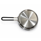 IndiChef Tri-Ply Stainless Steel Fry Pan – 1 Litre, 18 CM/180 MM | Heavy-Duty Base for Low-Oil, Healthy Cooking | Suitable for Induction & Gas | Durable, Scratch-Resistant Surface | 5 Year warrenty