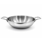 IndiChef Tri-Ply Stainless Steel Kadahi/Kadhai – 1.2 Litre, 18 CM/180 MM | Heavy-Duty Base for Low-Oil, Healthy Cooking | Suitable for Induction & Gas | Durable, Scratch-Resistant Surface | 5 Year warrenty