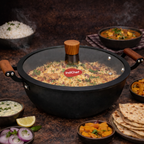 Indichef Titanium Coated Cast Iron Shallow Casserole