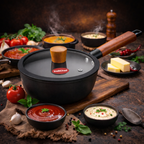 Indichef Titanium Coated Cast Iron Sause Pan