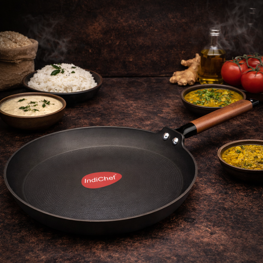 Indichef Titanium Coated Cast Iron Frying Pan