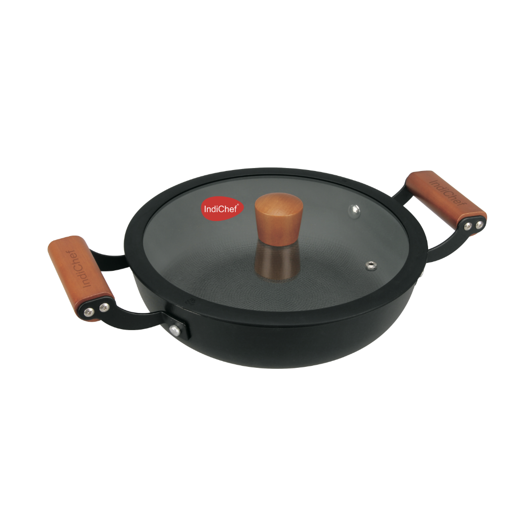 Indichef Titanium Coated Cast Iron Shallow Casserole