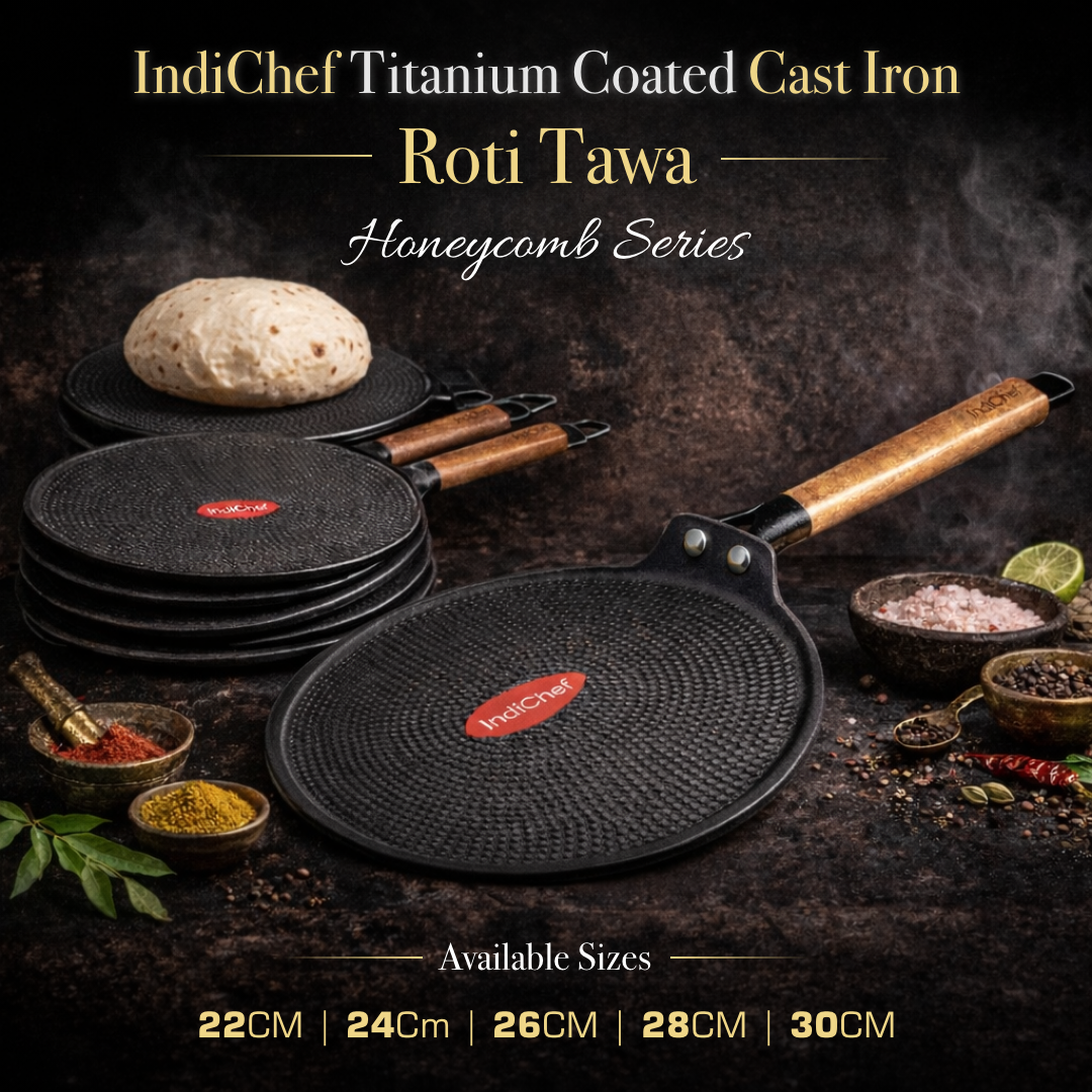 Indichef Titanium Coated Cast Iron Roti Tawa