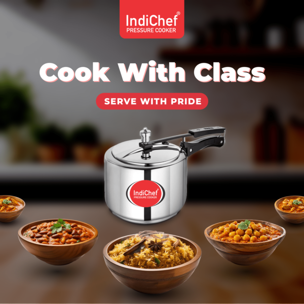 IndiChef TriPly Stainless Steel Pressure Cooker-1-min