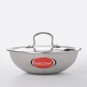 IndiChef Kadhai with Lid (Triply, Induction Bottom)